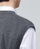 Musinsa Standard Lambswool V-Neck Knit Vest [Medium Gray]