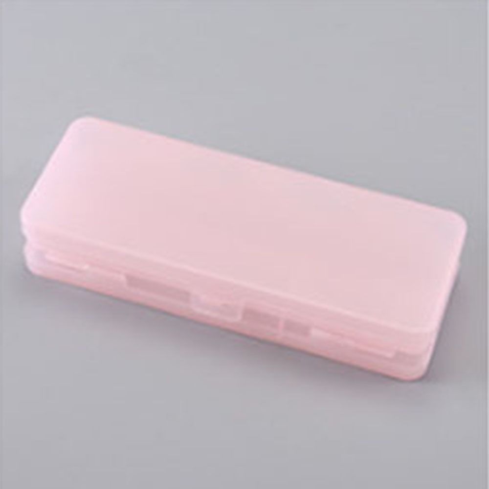 

Plastic Dual-Layer Pencil Box Macaron Simple Pen Case Transparent Pencil Case Student розовый