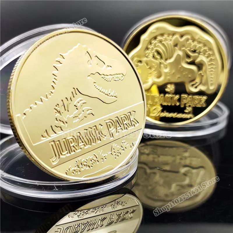 Souvenir Coin REPLICA Commemorative Coins Medallion Badges Coins Jurassic Park Dinosaurs Coins