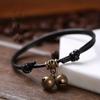 Unique Bell Pendant Braided Anklet Adjustable Ankle Bracelet Foot Accessory For Women Daily Wear