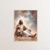Jesus Christus Leinwand Postres Christliches Jesus Porträt Wandkunst Druck Poster Ich werde mit Christus gehen LDS Bibelvers Geschenk Poster