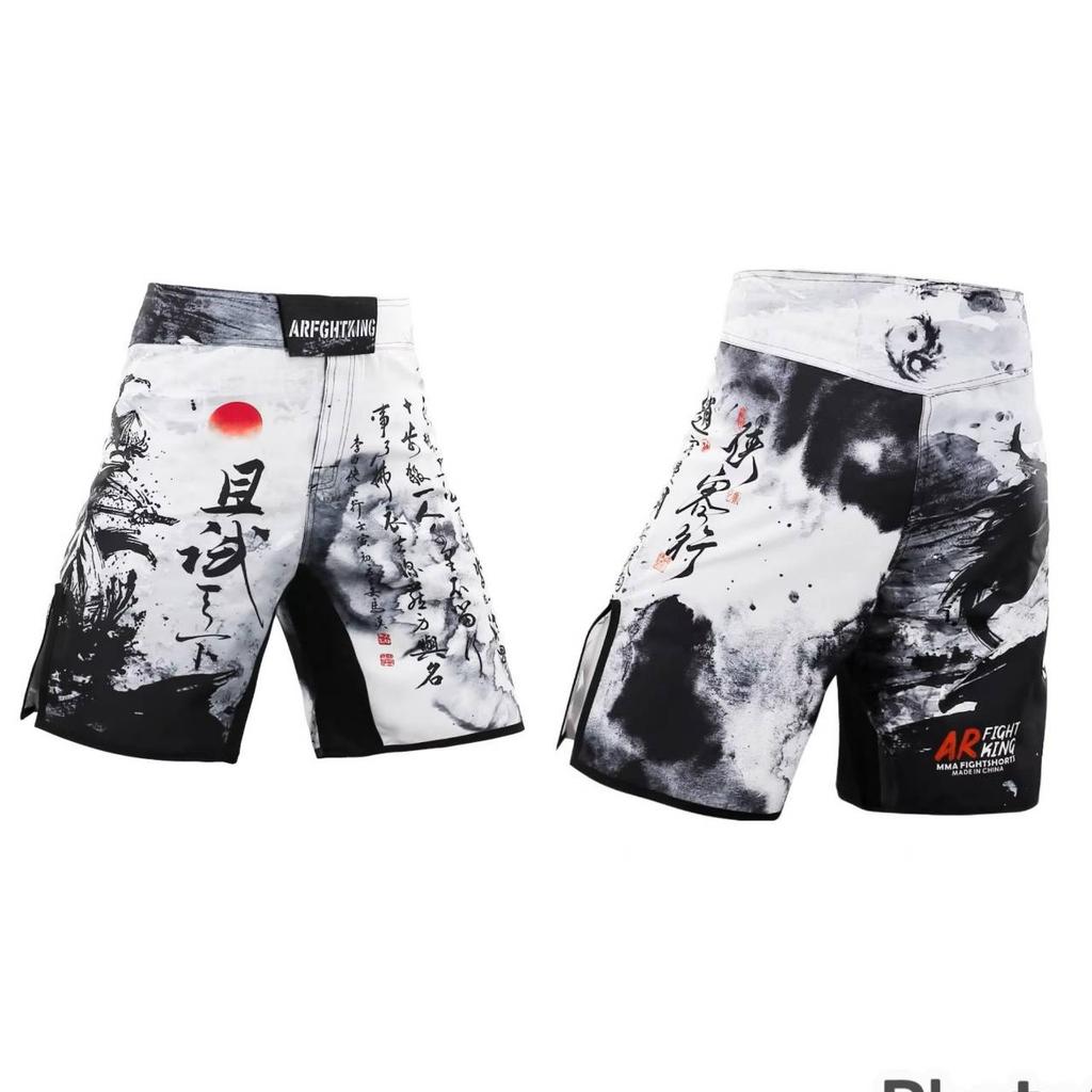 MMA UFC Shorts Pants Muay Thai Martial Arts Kickboxing Boxing Fight Unisex Men Women Kid Quick Dry Print Elastic Polyester Training