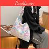 Yogodlns Crossbody Flowers Fashion Shoulder Bags For Women Soft Plush Shopper Totes Female Large Capacity Handbag Warm Fluffy Bucket Bags