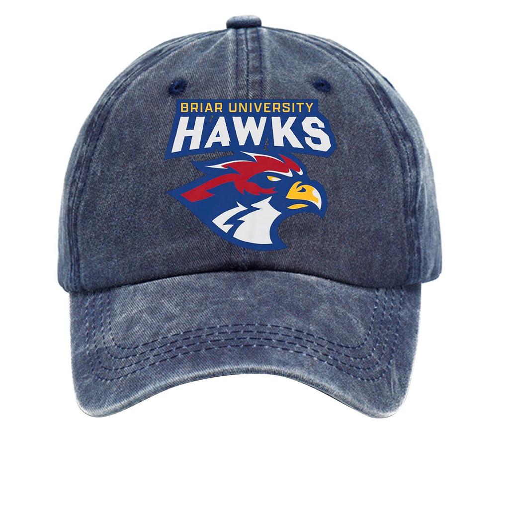 Washed Cotton Baseball Cap Soft Top Denim Hat Vintage Style Adjustable Back Strap Casual Headwear for Outdoor Activities