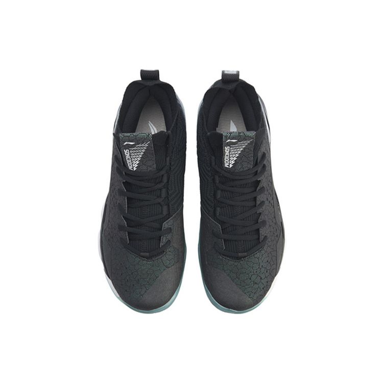 Li Ning Sound Explosion 2.0 Shock Absorption Anti-Slip Durable Low-Top Badminton Shoes Men Shoes Black AYZP001-4