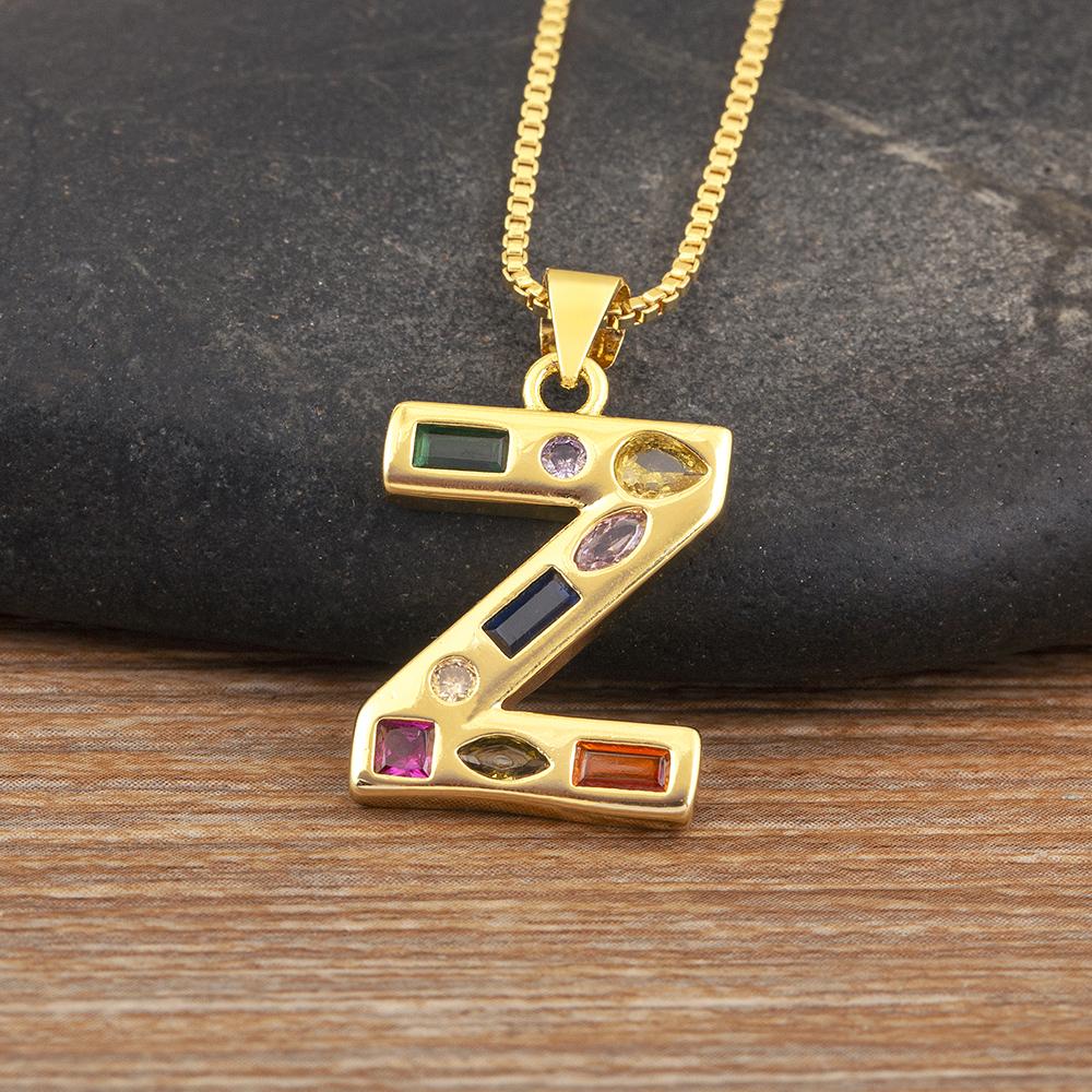 

Nidin Новая Мода Паве Разноцветный Циркон Буквы от А до Я Подвеска Ожерелье Инициалы Алфавит Для Женщин Имя Ключичная Цепочка Ювелирное Изделие Подарок