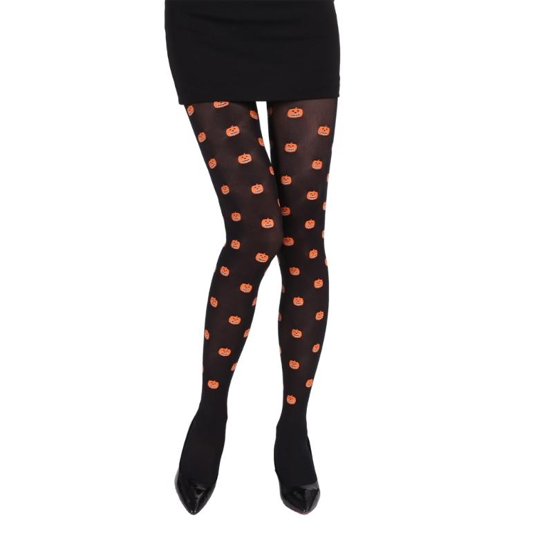 Women Sexy Tights Skinny Stockings Patterned Tights Thigh High Elastic Socks Halloween Leggings Pantyhose