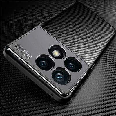 Custodia in silicone morbido con trama in fibra di carbonio per Xiaomi Poco X6 Pro 5G Custodia in gomma antiurto Coque PocoX6 Poko LIittle X 6 X6P