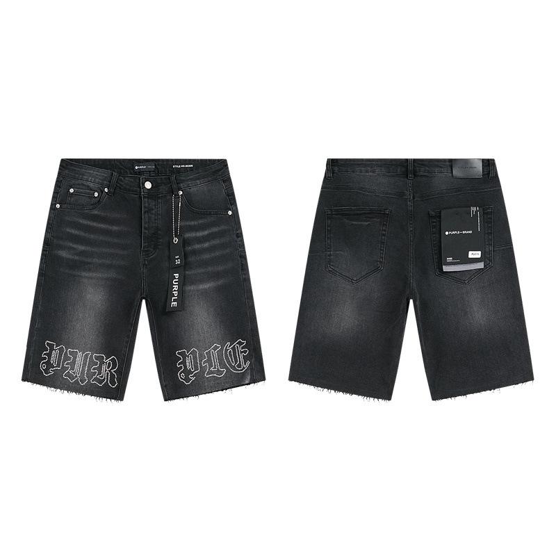 Trendige Marke PURPLE BRAND JEANS Europäische und amerikanische High-Street-weite vielseitige Jeans-Shorts für Männer und Frauen
