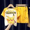 Summer Cartoon Pajama Set: Short Sleeve & Shorts for Kids