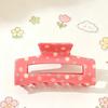 Fashion Hair Barrettes for Girls Colorful Polka Dot Claw Clip Women, Sweet Macaron Style Non-slip Shark Half Up Bun Clips Gripper Thick Hair,