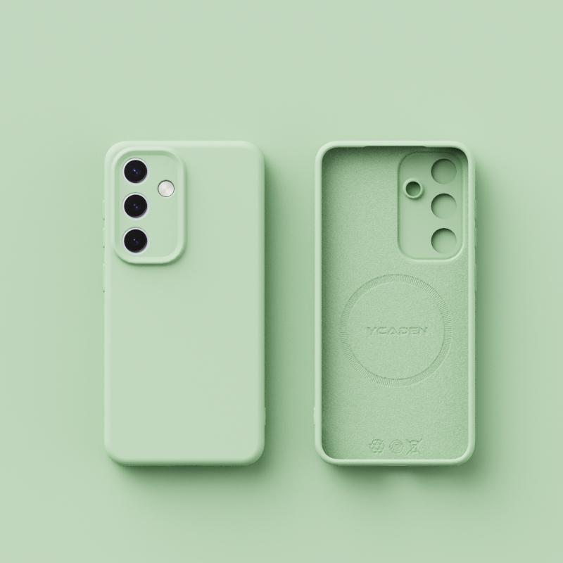 For Samsung S25 S24 Ultra S23 Plus S22 Case Liquid Silicone Matte Soft Lens Protection Slim Shockproof Wireless Charge Magnetic Back Cover