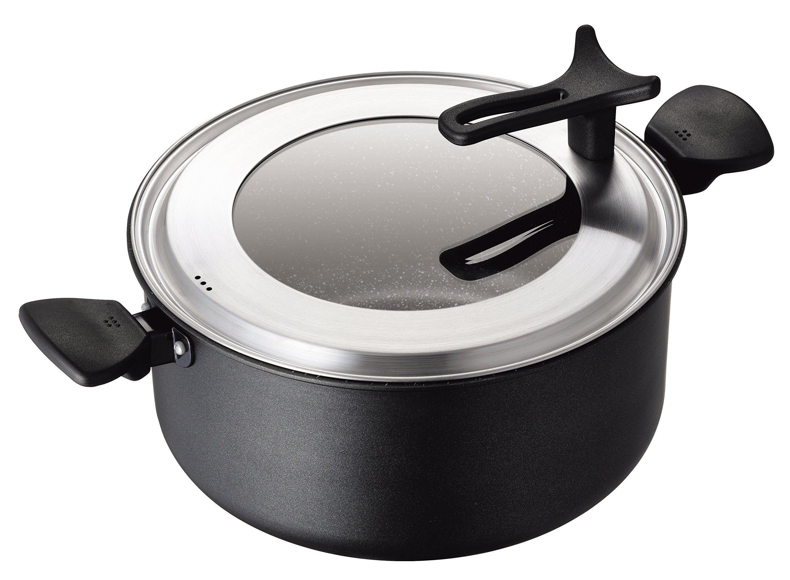 

Kai Brand KAI Lightweight Pot 28cm Gas Fire IH Compatible with Lid PFOA PFOS Free KHS DW5647 Two-handed