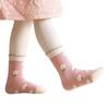 Girls' Mid-Calf Cotton Socks - Cute Cartoon Rabbit Princess Lace Design for Spring to Winter