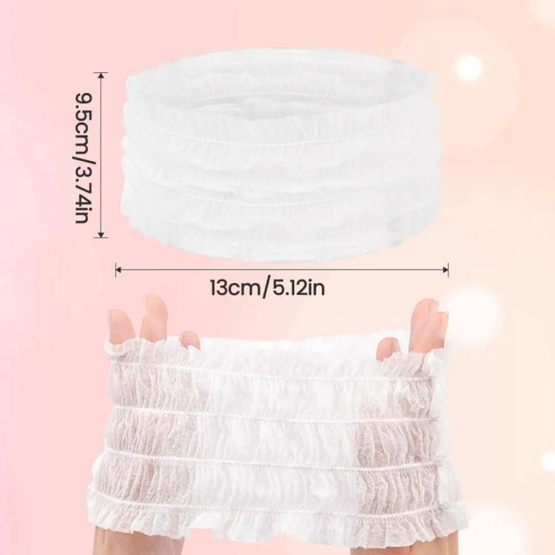 10pcs/20pcsDisposable Hair Bands for Beauty Salon Hairdressing SaunaSPAHotel Bath Face Towel Band Sports Travel Portable Hair Ti