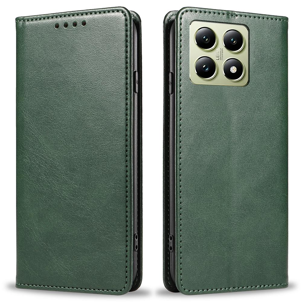 For Xiaomi 14T Case Strong Magnetic PU Leather Phone Cover Calf Texture