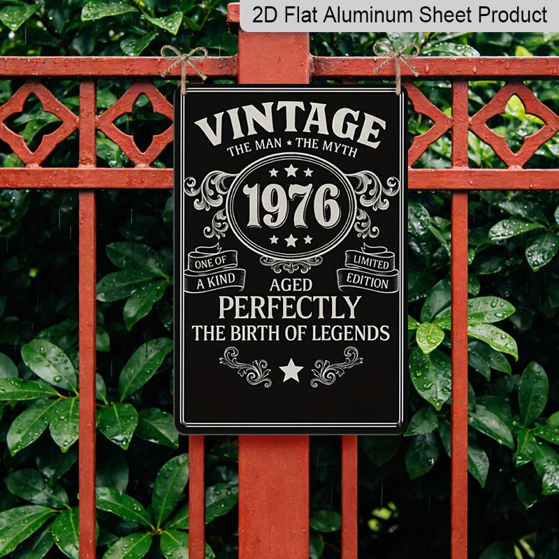 2D Flaches Vintage 1976 Limitierte Edition Metallschild 8x12 Zoll Aluminium Metall Wanddekor Schild Mit Einem 70er Jahre Retro Dekor Stil Geeignet für Zuhause