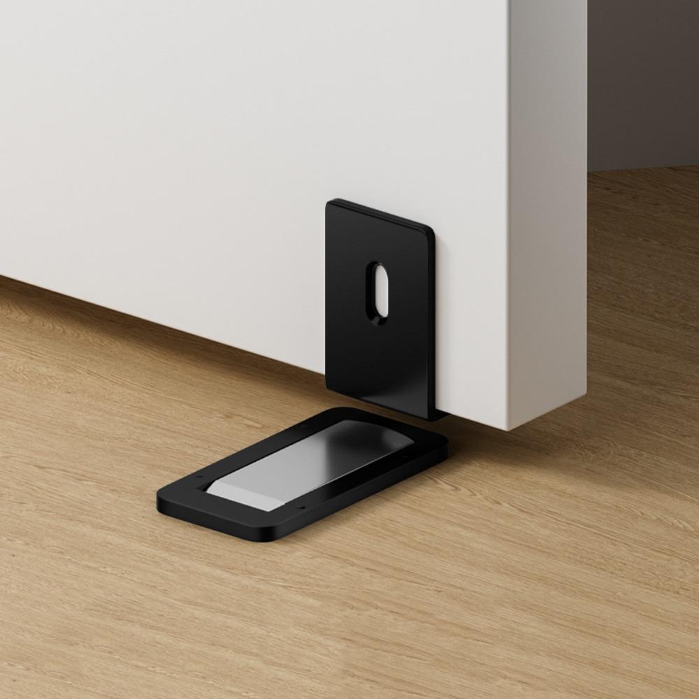 Stainless Steel Ultra Thin Door Stopper Ultra Thin Strong Magnetic Invisible Door Stopper Anti-collision Aluminum Alloy
