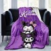 1pc, Sanrio Kuromi Home Decor: Cozy Flannel Blanket for Bedroom, Living Room & Travel, Perfect Gift! Ideal Sofa Throw, Outdoor Blanket, Car Cover, Bea
