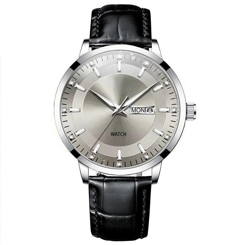 

Fully Automatic Non Mechanical Men s Watch Hollowed Out Waterproof Luminous Dual Calendar Wristwatch