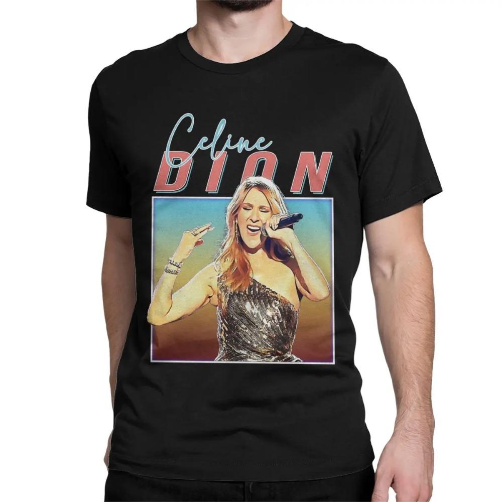 

Men s and Women s Celines Dion Titanic Movie T-shirt Punk Rock Metal Short-sleeved Round Neck T-shirt Birthday Gift T-shirt M