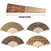 Sophisticated Colorful Checkered Pattern Hand Fan Vintage Ethnic Styles Folding Fan for Performances and Collection