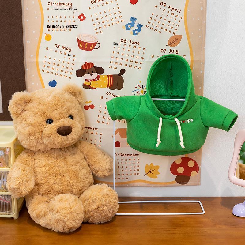 Huggable Teddy Bear Sweatshirt Plush Toy - Cute Stuffed Animal Doll for Kids