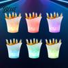 Food-grade Ice Bucket LED Light Up Bucket, Glowing Beer with Color KTV Changing Lights, Battery Powered Champagne Cooler for Bar Party Bottle