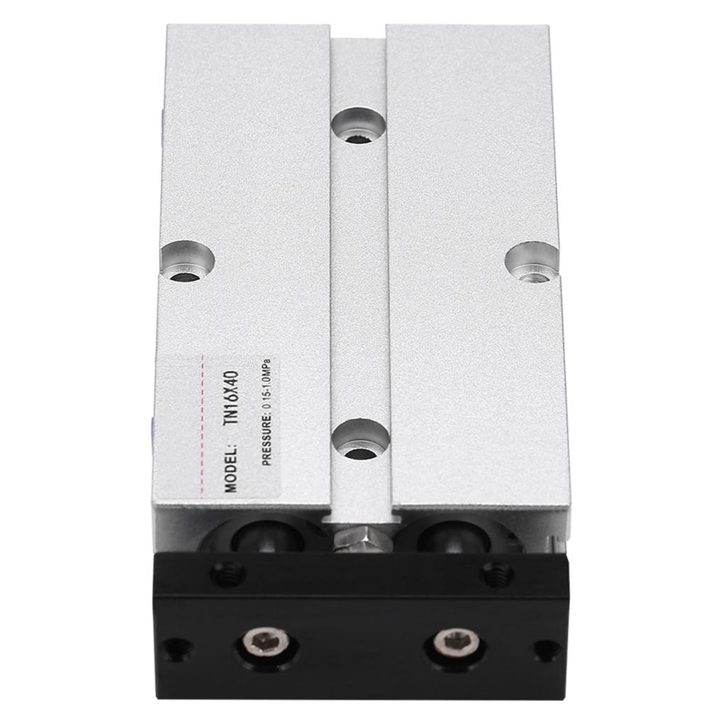 1 stk 16mm Boring Dobbel stang Dobbelvirkende Aluminiumslegering Pneumatisk Luftsylinder (40mm Slaglengde)