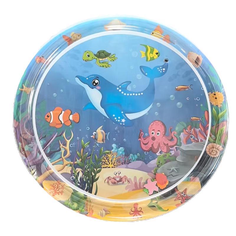Inflatable Children's Water Play Mat with Music - Thickened Pat Mat Cushion for Babies