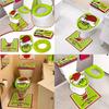 Set Decorazioni Bagno Natale Copriwater e Tappetino Verde Festivo del Grinch