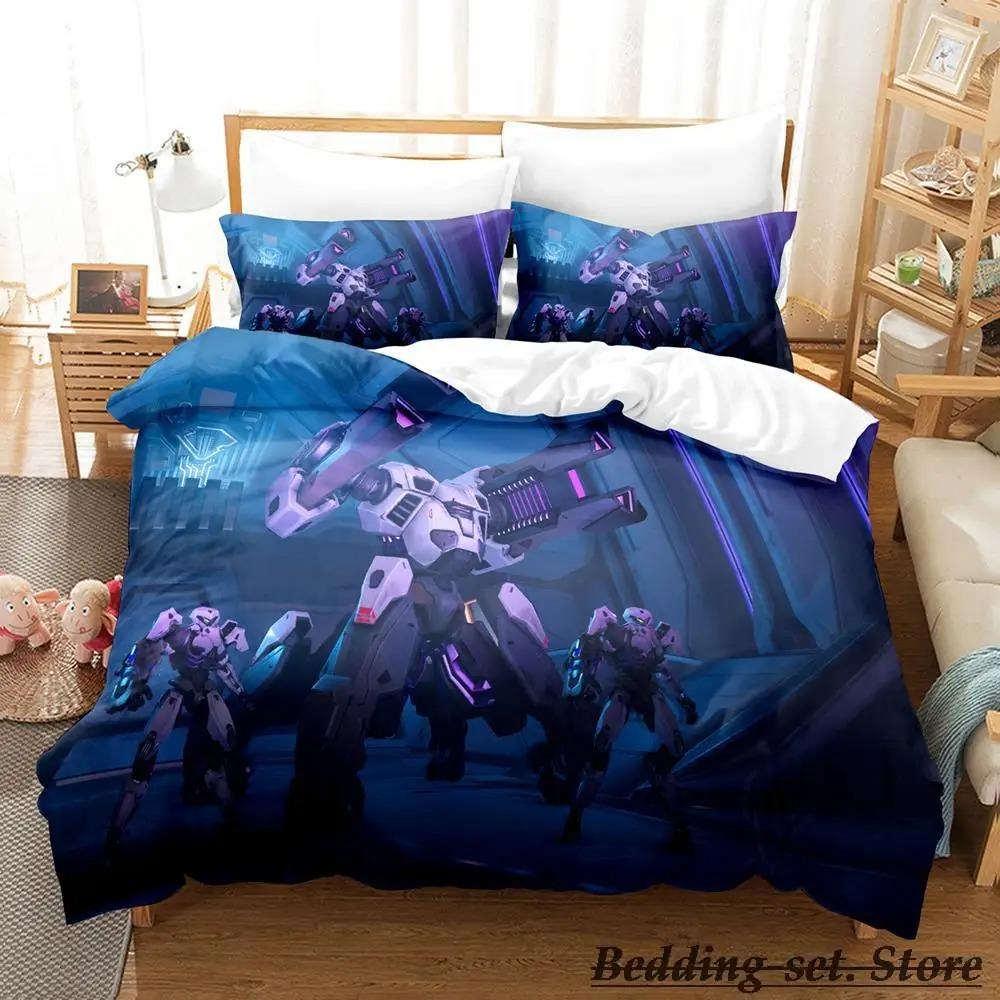 Overwatch 2 Bettwäsche-Set, Einzelbett, Doppelbett, Queen-Size-Bett, King-Size-Bett, Erwachsenen- und Kinderschlafzimmer, Bettbezug-Sets, Anime-Parure de Lit-Bett