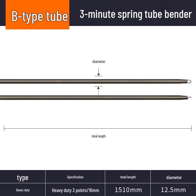 Handmatige Buigtang met 1,5m Buigveer voor Elektricien PVC Leiding, 3/8", 1/2", 3/4" Buigveer voor Koperen Buis.