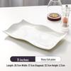 Qianxing 11-inch Pure White Wavy Ceramic Fish Plate