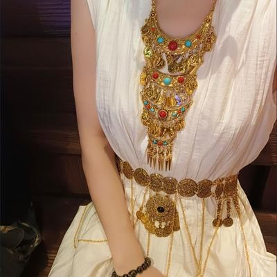 Ethnic Style Multi-layer Retro Coin Fringed Big-name Necklace, Accessories Long Collarbone Chain