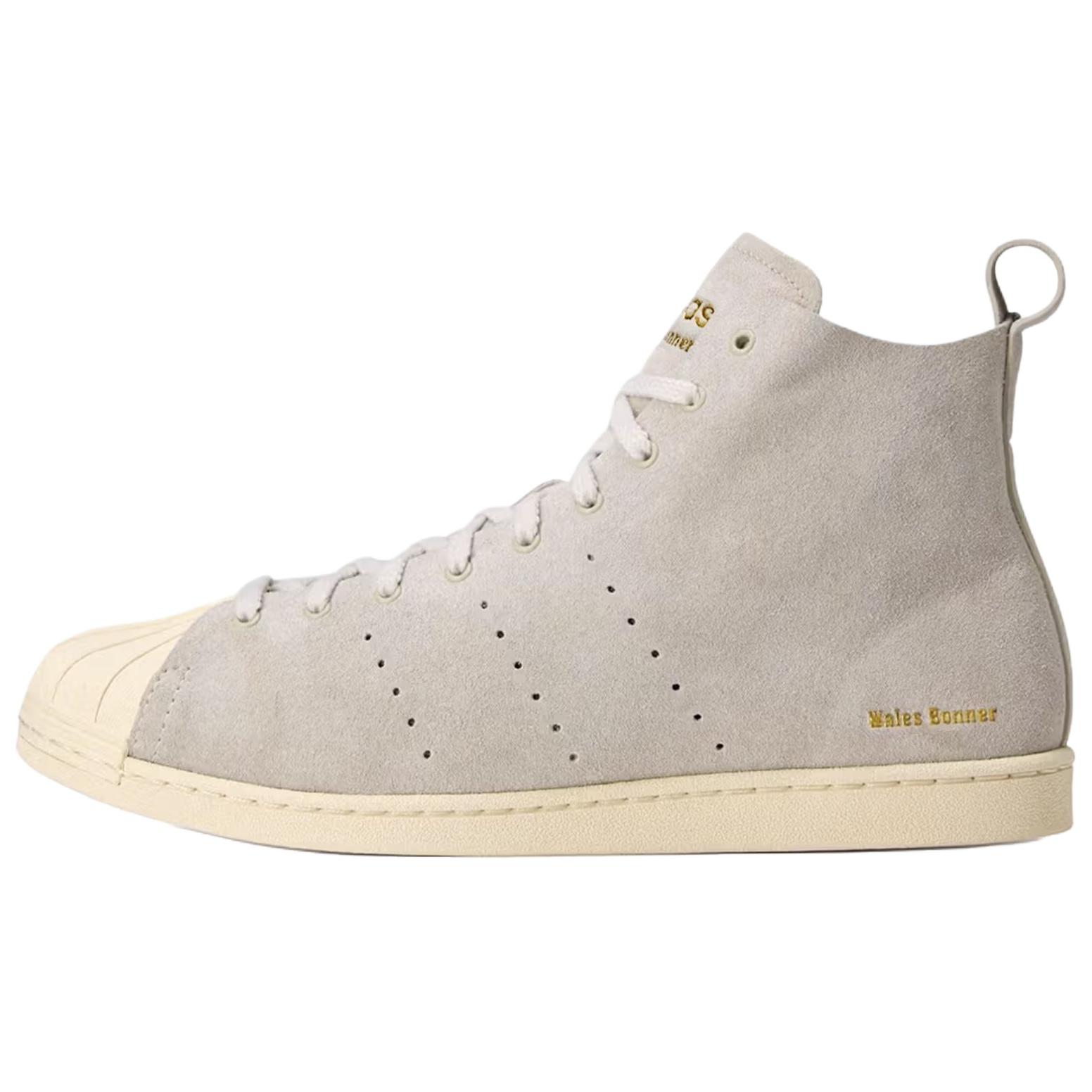 

Adidas Wales Bonner x Superstar High Mist Stone Унисекс Кроссовки Серый Чудо-Белый Золотистый-Металлик JQ7633 41⅓