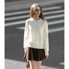 TonLion Women's 2025 Autumn/Winter Mock Neck Solid Knit Pullover