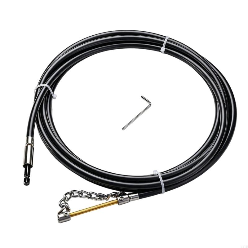 Adjustable Drain Cleaning Snake Corrosions Resistant Drain Auger Chain Cleaner Drain Cleaner With Connector Clog Tool M4YD