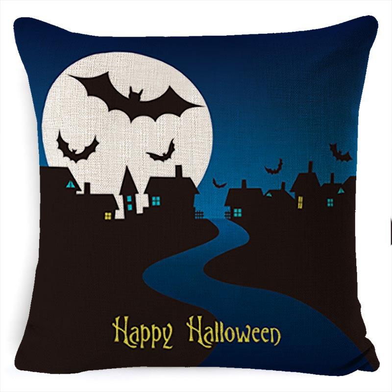 

Хэллоуин Наволочка Подушка Чехол Квадратный Льняной Подушка для Сиденья Поясничная Подушка Скандинавский Дом Клетчатый 45 * 45 pillowcase