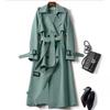 Windbreaker Women's Long Style Spring Autumn Korean Version Short and Trendy British Style Knee High Coat Jacket