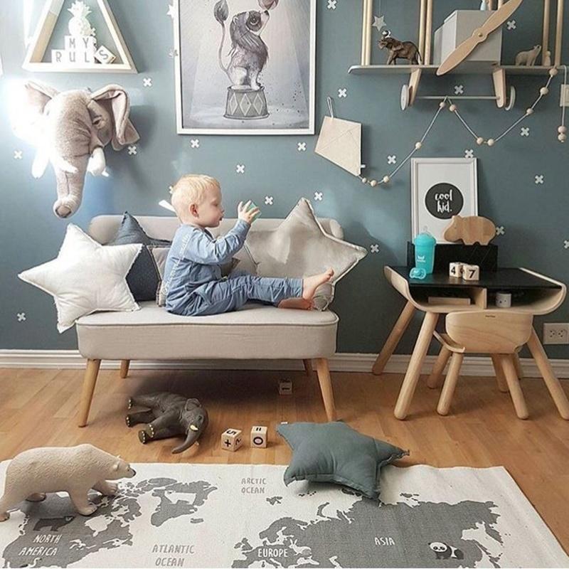 World Map Kid Baby Play Mat Crawling Game Blanket Infant Carpet Mats