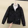 Winter down padded clothes women's casual versatile stand-up collar new small padded jacket thin short padded jacket