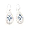 London Blue Topaz Gemstone 925 Sterling Silver Handmade Jewelry Earrings 2.25" CE-17-3