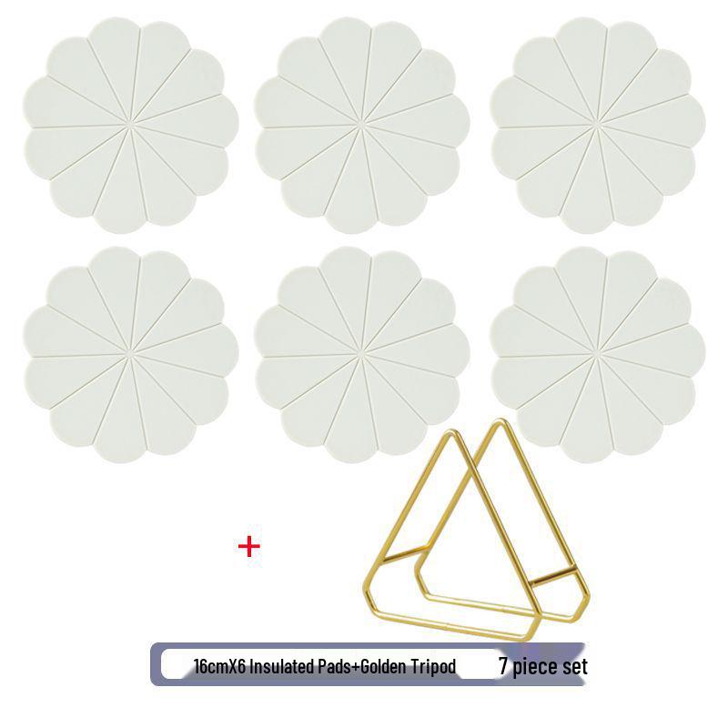 

Sunflower Silicone Heat-Resistant Dining Mat: Anti-Scald Pot/Bowl Pad, Coaster, Oil-Proof, Thick, High-Temperature Protection.