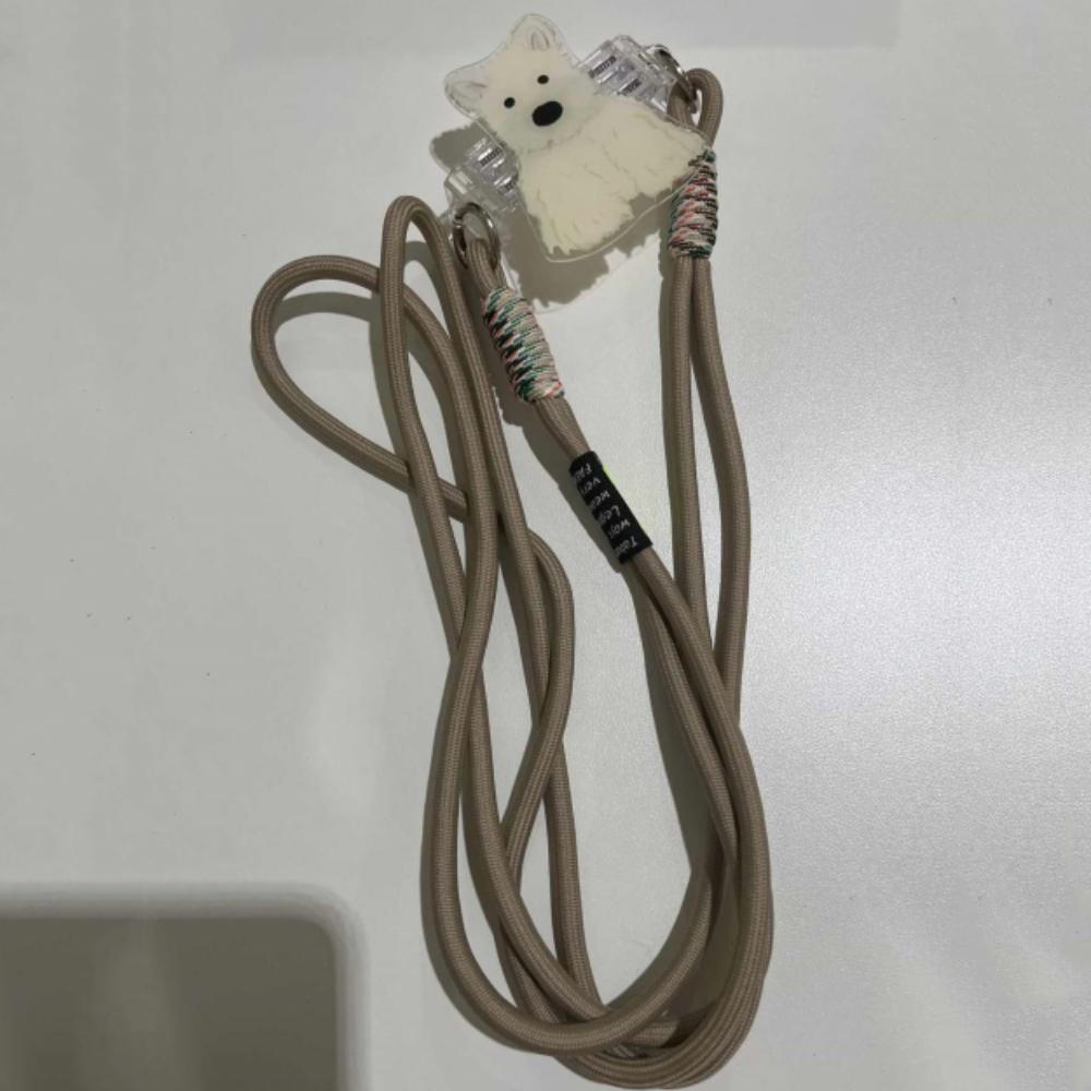 Cute Cartoon Phone Crossbody Chain Cat Dog Phone Back Clip Holder Mobile Phone Lanyard  Women Girls