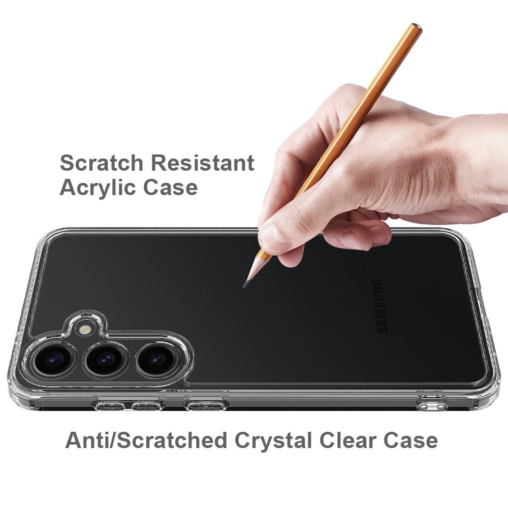 

For Samsung Galaxy S24+ Clear Phone Cases Anti-scratch Acrylic+TPU Back Cover A