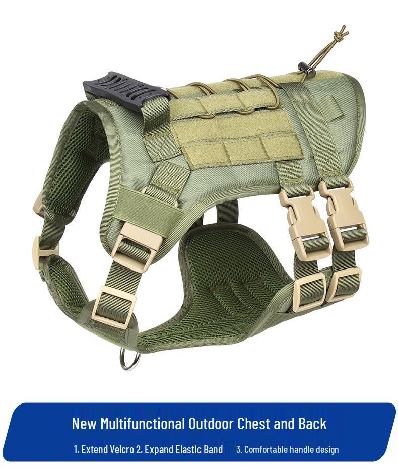 Waterproof Tactical Harness: Explosion-Proof, Adjustable Vest for Medium and Large Dogs