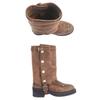 Great HARLEY DAVIDSON Knee-high boots 2WAY Brown leather mens 7.5 Used