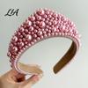 Sparkling Hair Bands for Birthdays Faux Pearl and Diamond Headband Women, Fashion Crown Style Headband, Elegant Comfortable Daily Wear Accessories
