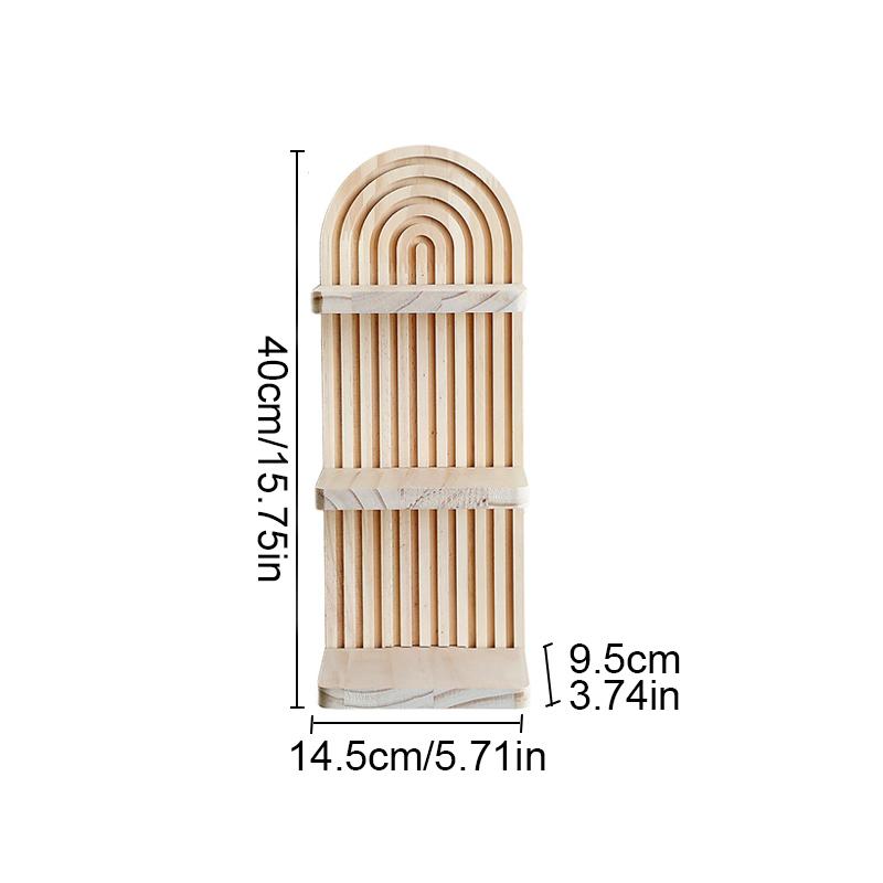Bohemia Storage Rack Handmade Wood Multipurpose Wall Hanging Creative Crafts Ornaments Home Decoration